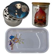 Studio Ghibli Cartoon Anime Herb Grinder, Stash Jar, Rolling Tray Set picture