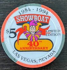 Showboat Hotel  & Casino Las Vegas NV LE 40th Anniversary $5 Casino Chip picture