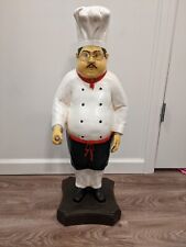 Vntg 30 inch Italian chef statue w glasses Vintage RARE KITCHEN DECOR 1980's picture