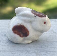 Vintage 20th C. Japanese Miniature Porcelain Rabbit Bunny Figurine Hand Painted picture