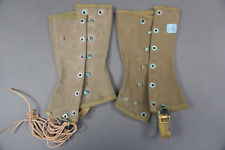 Unissued Original US WWII Matching Canvas Leggings Gaiters Size 3 Dated 1944 picture