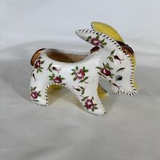 Lefton Camille Naudot Made in Japan Folk Art Patchwork Donkey Planter Yellow picture