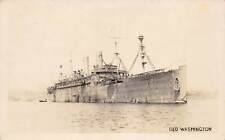 J81/ Ship RPPC Postcard c1940s U.S.S. George Washington Military Ship 454 picture