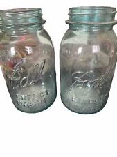 2 Vintage Blue Ball Containers picture