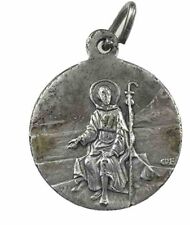 Vintage Catholic St Peregrine  Silver Tone  Religious Medal picture