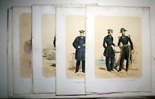 Lot of 8 1800's hand-colored? lithographs of French Empire Navy & Auxiliary picture