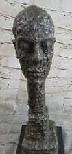 Hot Cast Rare Big Head Man Bust Bronze Sculpture Marble Figurine Cometti Statue picture