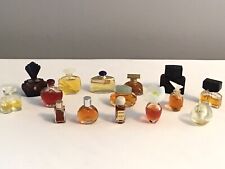 Vintage Lot of 15 Miniature Perfume Bottles Full To Partial Full picture