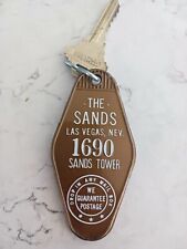 Vintage The Sands Hotel Casino Las Vegas Room Key Fob & Key Room #1690 TOWER picture