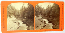 Rocky Heart Landscape Scene Trenton Falls, N.Y. - Stereoview Card - Stereoscope picture