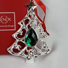 Lenox Christmas Tree Ornament, Bejeweled Green Rhinestone #856360 In Box picture