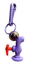 Vintage 1980s Plastic Charm Faucet Purple and Red Charms Necklace Clip On Retro picture
