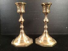 Old Solid Brass 5 1/2”  Candlesticks. Great Condition. picture