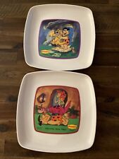 THE FLINSTONES PLATES DENNY’S 1989 VINTAGE  COLLECTIBLES Set of 2 (b) picture