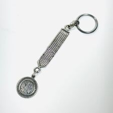 Vintage Saint Christopher 925 Sterling Silver Keychain picture