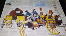 SEE THRU ~ Rocket Railroad Train  Illustrated Collectible Print ~ UNIQUE picture