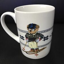 Rare  Polo Ralph Lauren FAIR ISLE SKIING BEAR 14ounce Coffee Tea Mug - LIMITED picture