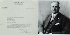 Bank of America Founder Amadeo Pietro Gianni Rare Signed Bank of America Letter  picture