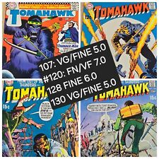 #107,120,128,130 TOMAHAWK DC Comic 1966,1969,1970 Neal Adams Cover KEY LAST SSUE picture