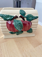 Vintage 3D Ceramic Red Apple Napkin Holder picture