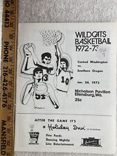 1972 1973 Central Washington vs Southern Oregon Basketball Program Vintage picture