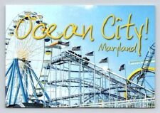Ocean City Maryland Trimper's Roller Coaster - Beach Prezip Code Postcard picture