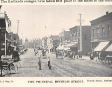 antique 1899 Redlands CA streetview Cajon St Casa Loma Hotel + Redlands ads picture