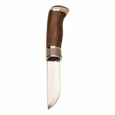 Karesuando Sami Fixed Knife 3.2 Damasteel RWL34 Blade Reindeer Horn Brass Masur  picture