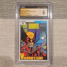 1991  Wolverine's Claws MINT CGC 9 SIGNATURE JIM LEE Marvel Universe Impel 139 picture
