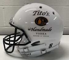 Tito's Handmade Vodka Full Size Replica Schutt Football Helmet Bar Display White picture