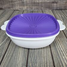 Tupperware Purple One Touch Bowl 6.5 Cup #2511 Storage Container w/Lid EUC picture