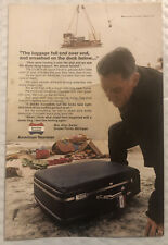 Vintage 1969 American Tourister Original Print Ad Full Page Smashed On The Dock picture