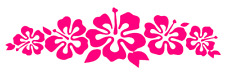 Hawaiian Hibiscus bouquet vinyl decal car bumper sticker 020 picture