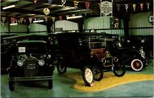 Vtg Mt Pleasant IA Midwest Old Threshers Antique Car Museum Automobiles Postcard picture