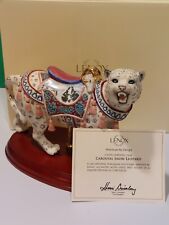 LENOX 2008 SNOW LEOPARD CAROUSEL Limited Edition sculpture - NEW in BOX with COA picture