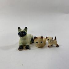 Siamese Cats Kittens Miniature Bone China Figurines 1