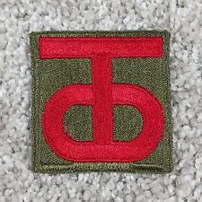 Vintage 90th Infantry Division Patch WWII Original OD Green Tough Ombre's Texas picture