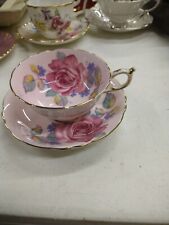 H.M. the Queen + H.M. Queen Mary Pink and Gold Paragon Fine China picture