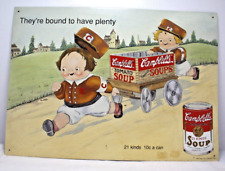 VTG Campbells Soup Collectible Tin Sign 16 x 10.5 They're Bound 1993 #16 of 20 picture