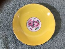 Vintage Wellington China (Yellow) Floral Pattern Saucer  Dust Bone picture
