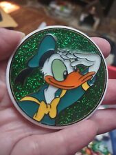 Disney Button Donald Duck Glitter Pin 1980's picture