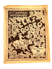 vtg 1951 21st Ann Woodward Oklahoma OK Elks Rodeo Souvenir Program western picture