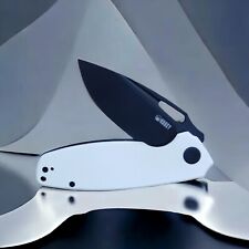 Kubey Tityus Pocket Knife White G10 Handle D2 Easy Open Flipper Tab EDC Knives picture