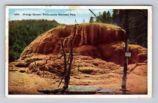 Yellowstone National Park, Orange Geyser, Series #4305, Vintage c1939 Postcard picture