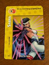 OVERPOWER Sabra Bladefire - X-Men - Marvel - this card has wrinkles - Very Rare picture