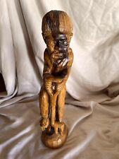 Jamaican Wood Man With Pitchfork Carving, 1983 picture