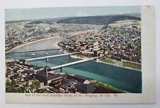 Oil City PA Beautiful View of Allegany & City UDB PD 1907 Antique Postcard N38 picture