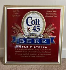 Vintage Colt 45 Metal Beer Sign 18”x18” picture