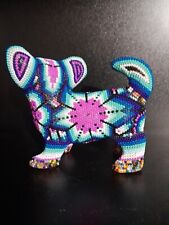 Wixárika Huichol Art-Dog Chihuahua Sculpture 5 in. | Beads on Glue picture