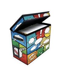NEW❗️BCW COMIC BOOK STORAGE TOTE-FOLDAWAY-ART-POW💥HOLDS 125-150 BOOKS✅ picture